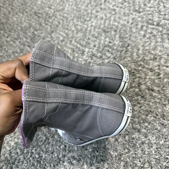 Converse One Star Shoes Womens 8.5 High Top Retro Gray Purple Classic Sneakers - Picture 4 of 8